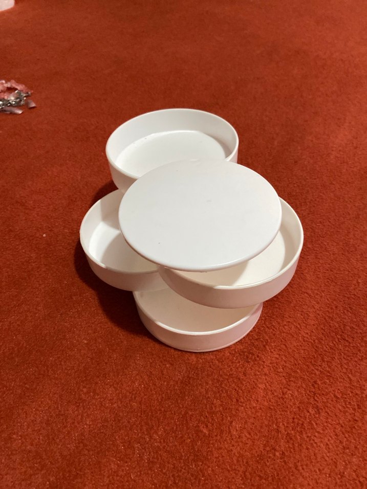 Beyaz Yuvarlak Plastik düzenleyici Kabı - Görsel 2