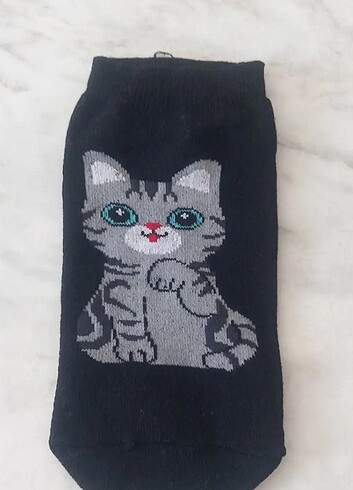 KEDİ DESENLI ÇOCUK PATİK ÇORAP