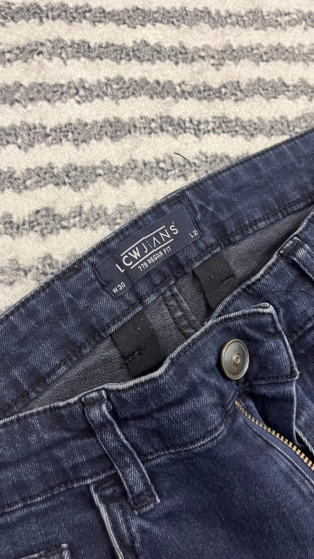 Erkek Lacivert Regular Fit Kot Pantolon - Görsel 2