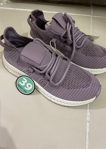 Mor Bağcıklı Kadın Spor Ayakkabı - Görsel 2