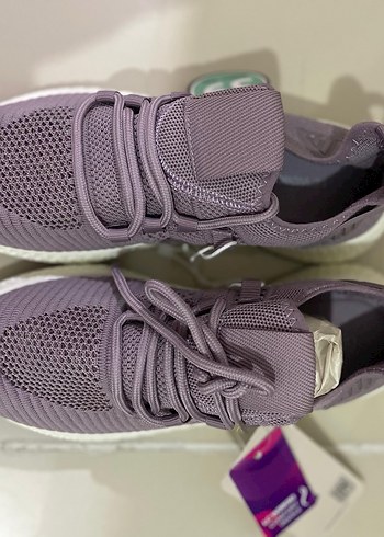 Mor Bağcıklı Kadın Spor Ayakkabı - Görsel 4