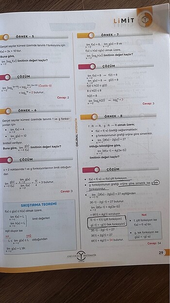 Orijinal ayt matematik limit ve süreklilik fasikülü