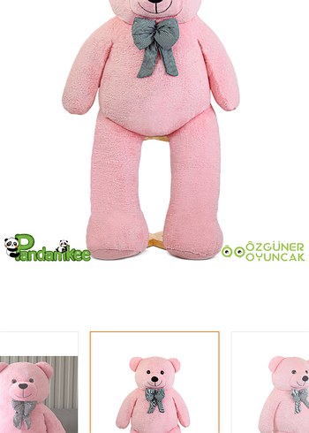Büyük Pembe Peluş Ayı Oyuncak - Görsel 2