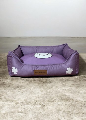 Mor Kedi Yatağı ve Yastık Seti - Görsel 3