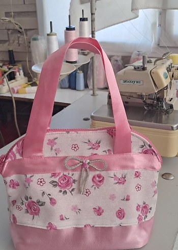 Beden pembe Renk Pembe Vintage Kadın Omuz Çantası