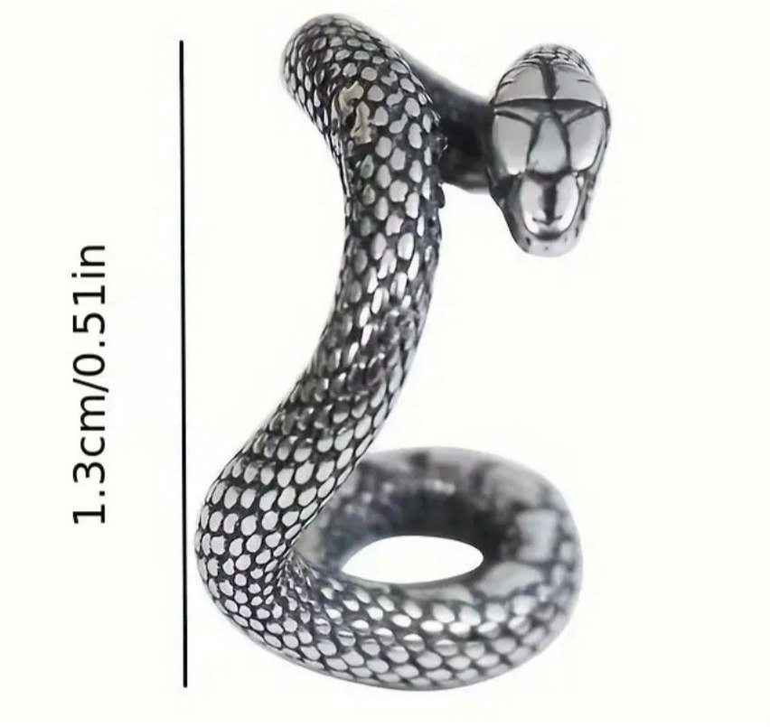 Kahverengi Yılan Desenli Kadın Kulak Küpesi - Görsel 4