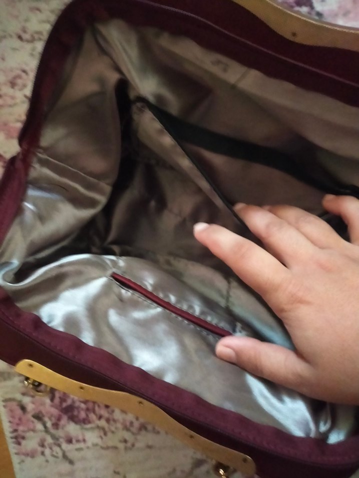 Klasik Bordo Deri Kadın Çanta - Görsel 2