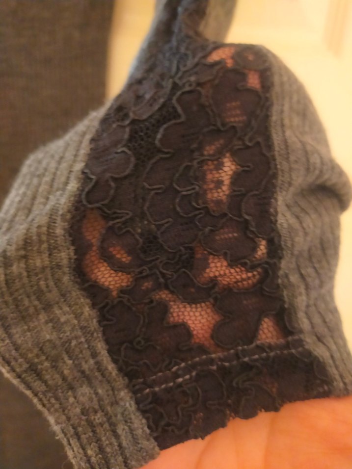 Uzun Gri Yünlü Yüksek Yakalı Kadın Elbise - Görsel 2