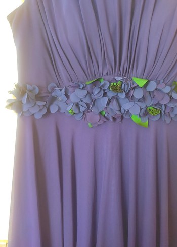 Uzun Lacivert Kadın Abiye Elbise - Görsel 6