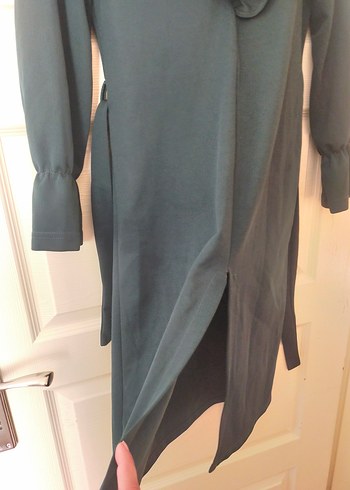 Uzun Turkuaz Bohem Kadın Elbise - Görsel 2