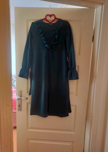 Uzun Turkuaz Bohem Kadın Elbise - Görsel 3