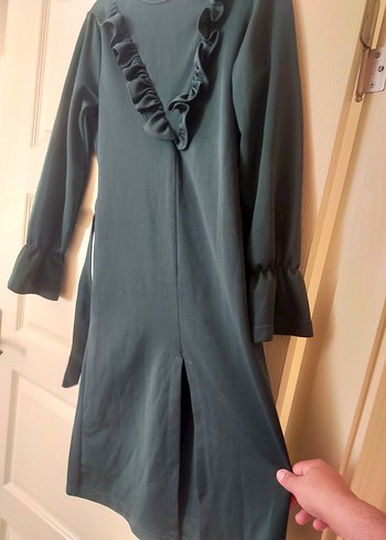 Uzun Turkuaz Bohem Kadın Elbise - Görsel 4