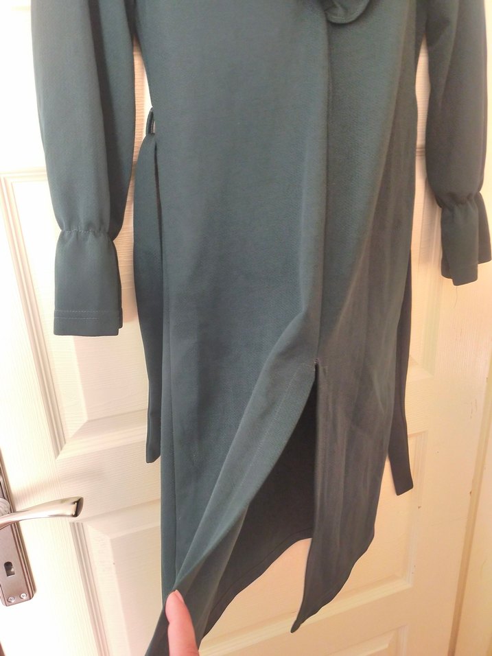 Uzun Turkuaz Bohem Kadın Elbise - Görsel 2