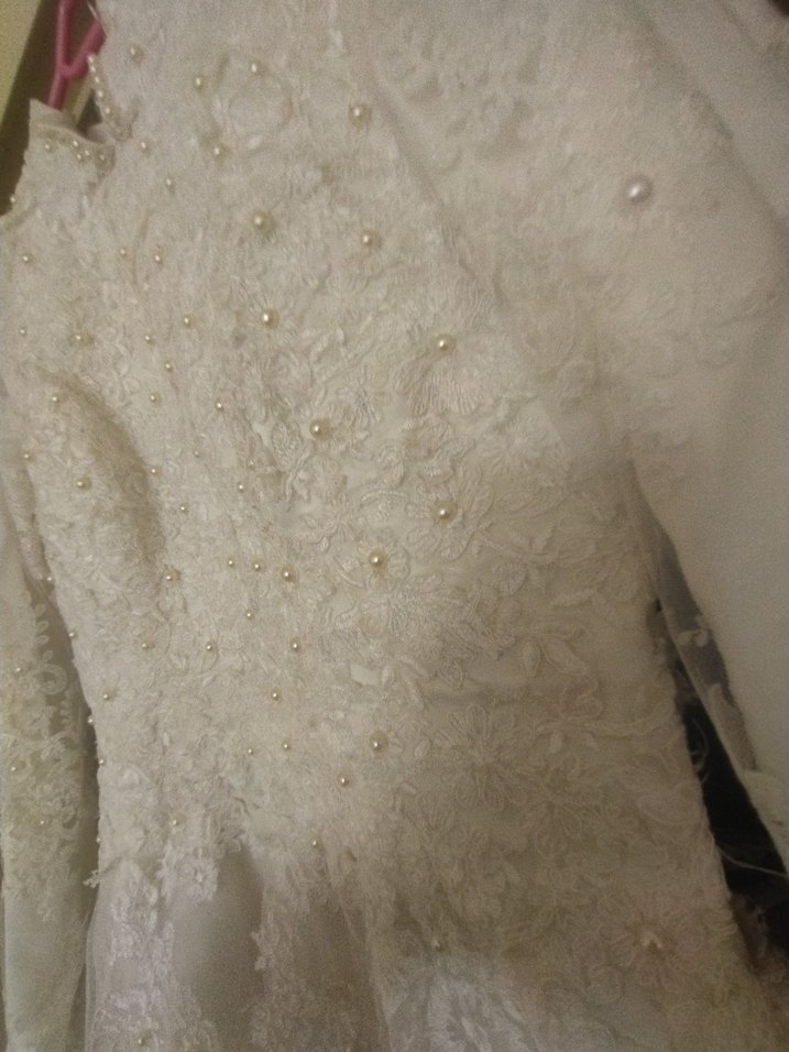 Vintage Uzun Kollu Prenses Gelinlik - Görsel 3