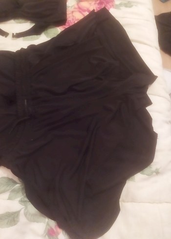 Siyah Mini Drapeli Kadın Mayo - Görsel 7