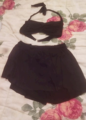 Siyah Mini Drapeli Kadın Mayo - Görsel 10