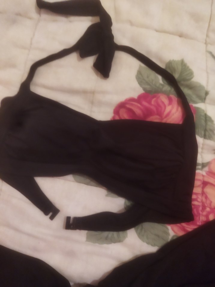 Siyah Mini Drapeli Kadın Mayo - Görsel 3