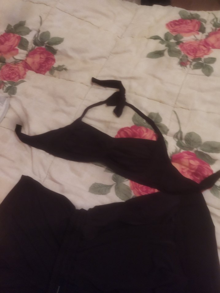 Siyah Mini Drapeli Kadın Mayo - Görsel 4