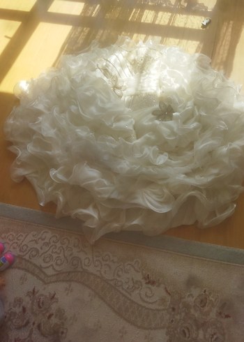 Beyaz tek askılı eski model gelinlik 38 beden - Görsel 11