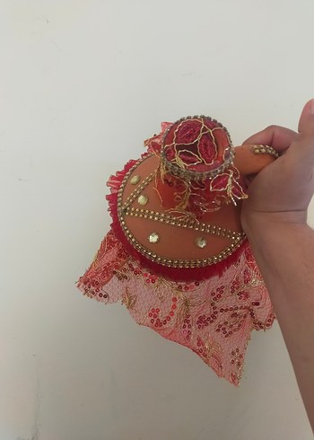 Kırmızı Nakışlı pusgullu testi - Görsel 7