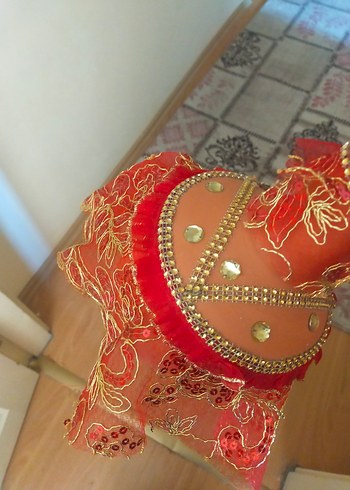 Kırmızı Nakışlı pusgullu testi - Görsel 4