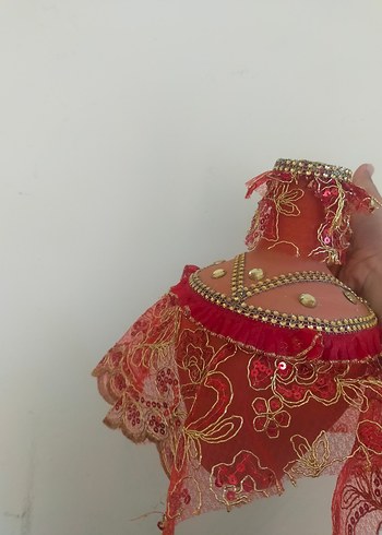 Kırmızı Nakışlı pusgullu testi - Görsel 5