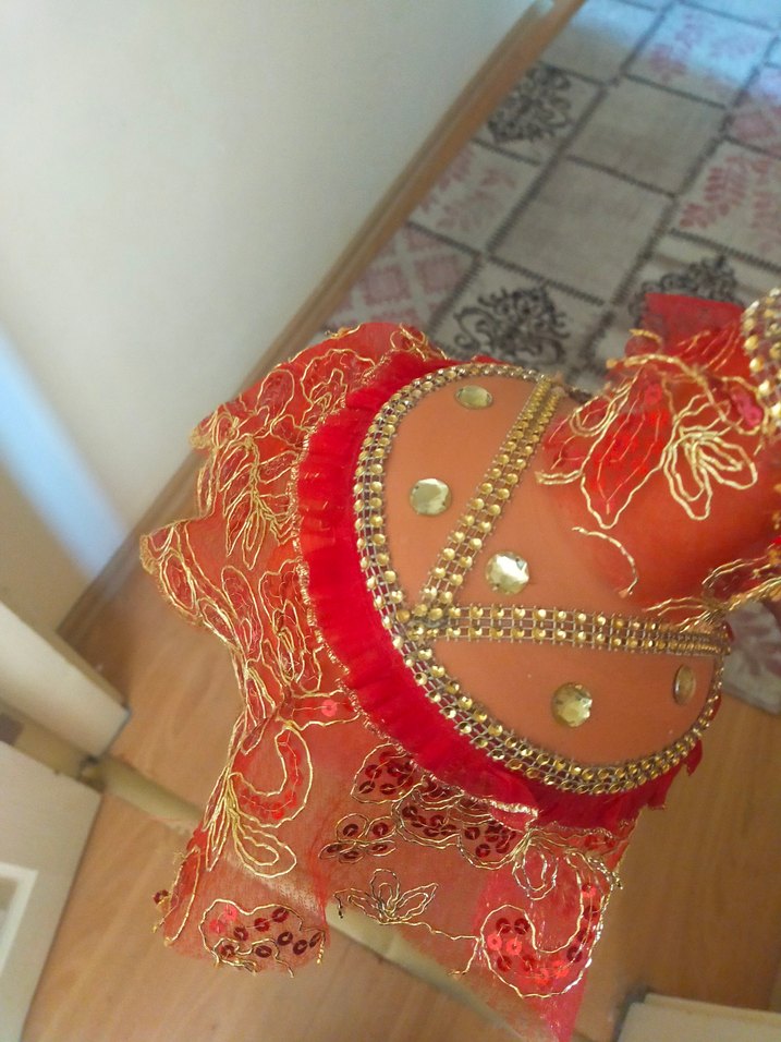 Kırmızı Nakışlı pusgullu testi - Görsel 4