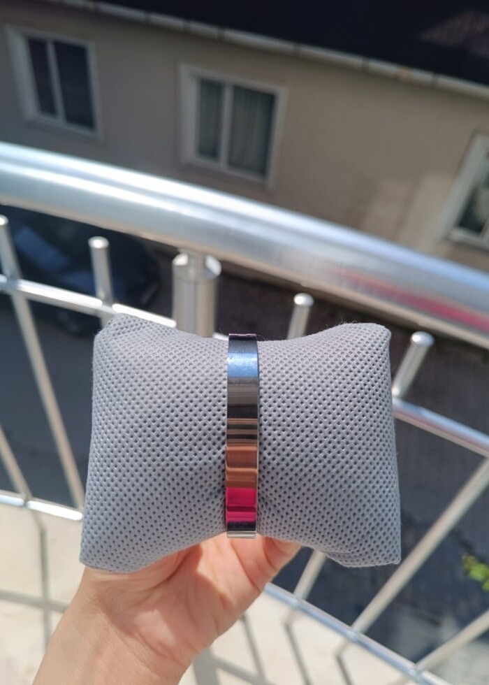 Yanları taşlı sonsuz çelik bileklik  - Görsel 5