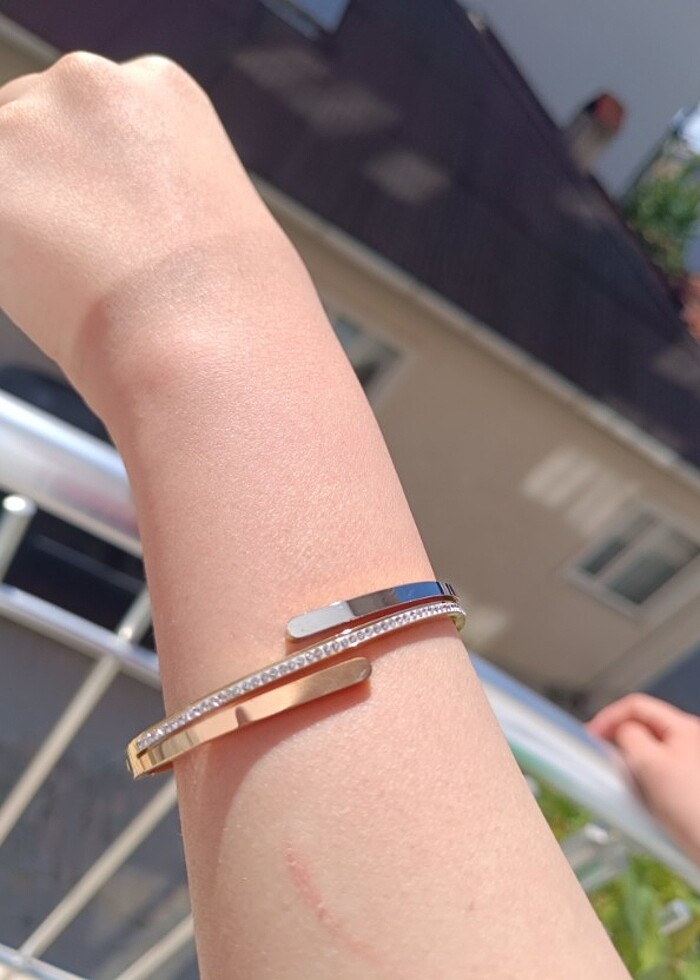 Gold çelik bileklik  - Görsel 2