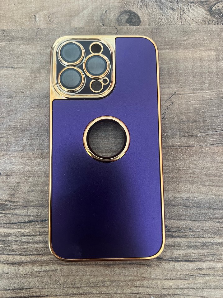 Mor gold iphone 13 pro uyumlu telefon kilifi - Görsel 2