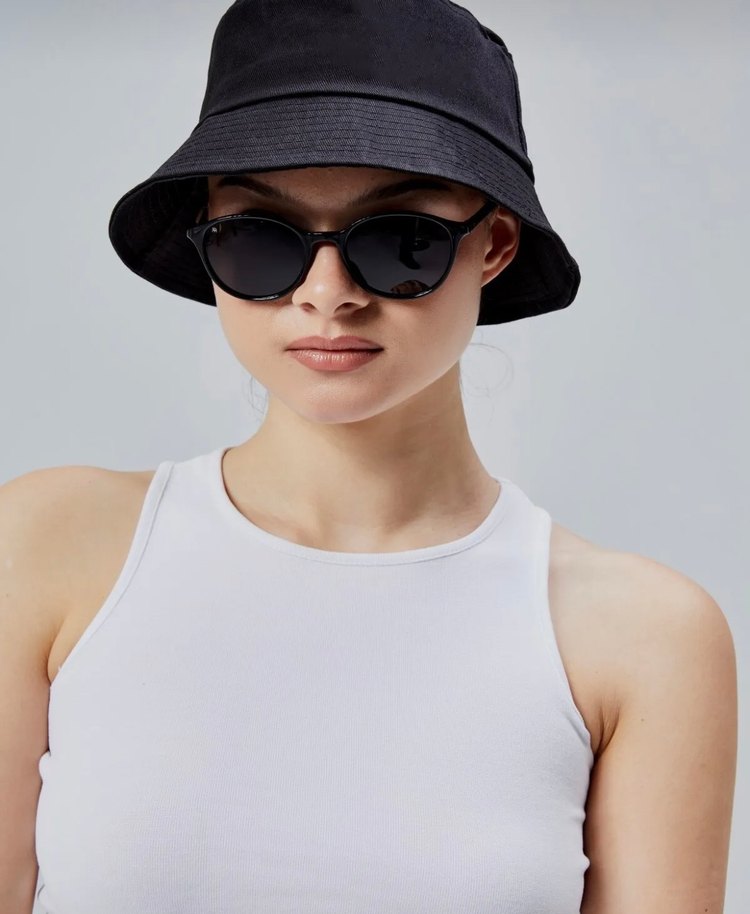 Siyah Denim Kumaş bucket sapka - Görsel 2