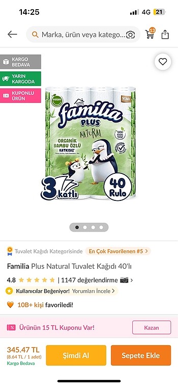 Tuvalet kağıdı familia