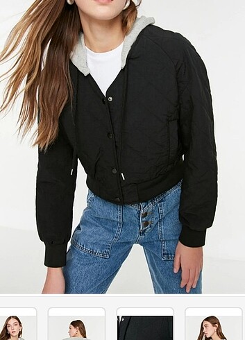TrendyolMilla Siyah Oversize Kapitone Şişme Mont