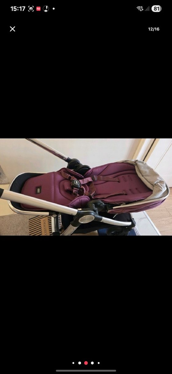 mamas papas ocarro bordo bebek arabası ve puseti - Görsel 3