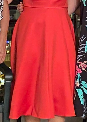 ipekyol kırmızı V Yaka Midi Elbise - Görsel 7