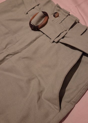 Mudo açık küf yeşili kemerli etek - Görsel 9