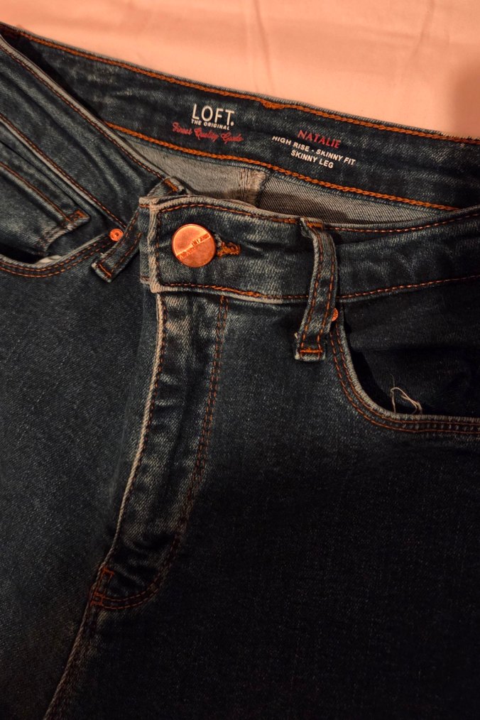 LOFT Kadın Koyu mavi skinny kot pantolon - Görsel 2