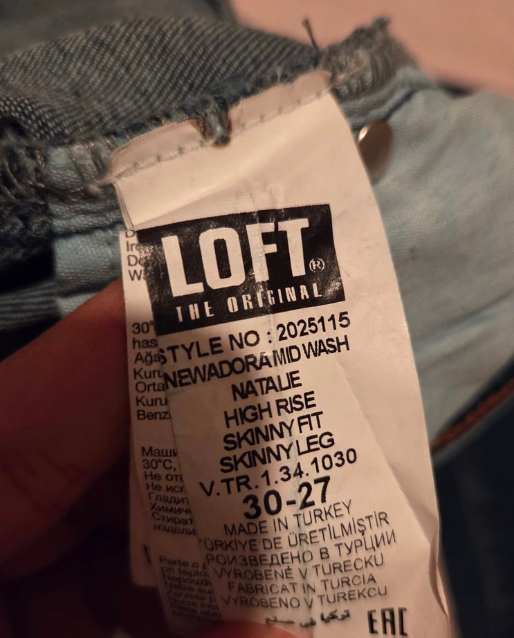 LOFT Kadın Koyu mavi skinny kot pantolon - Görsel 4