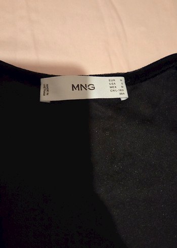 mango siyah kadifemsi V Yaka  Elbise - Görsel 6