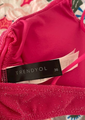 s Beden Pembe simli Bikini Takımı