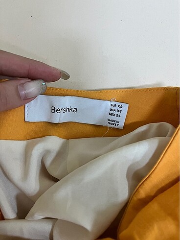 xs Beden turuncu Renk Drapeli etek