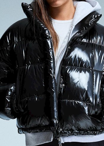 Bershka parlak şişme mont - Görsel 2