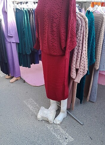 Zara Bordo triko elbise