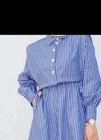 Trendyol & Milla Tesettür çizgili elbise