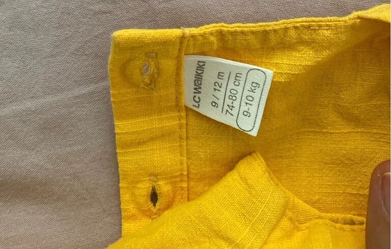 LC Waikiki Sarı LCW keten elbise