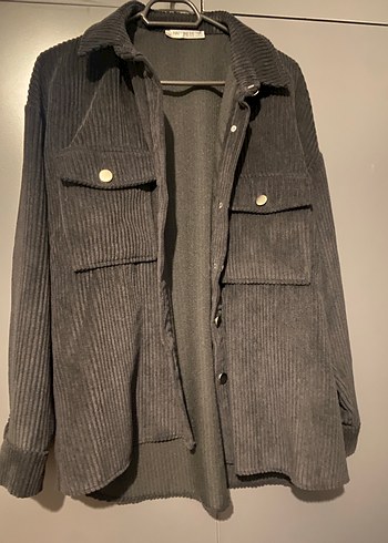 Siyah Kadın Süet Düğmeli Midi Ceket - Görsel 3