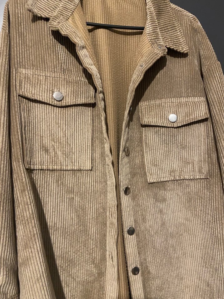 Bej Kadın Süet Düğmeli Gömlek - Görsel 4