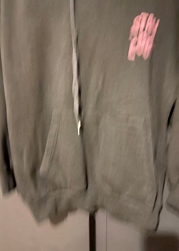 Gri Kapüşonlu Kadın Sweatshirt - Görsel 2