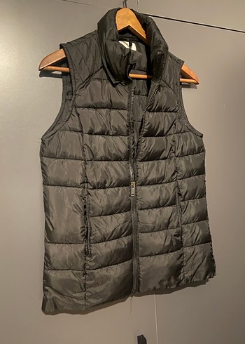 Siyah Kadın Fermuarlı Yelek - Görsel 3