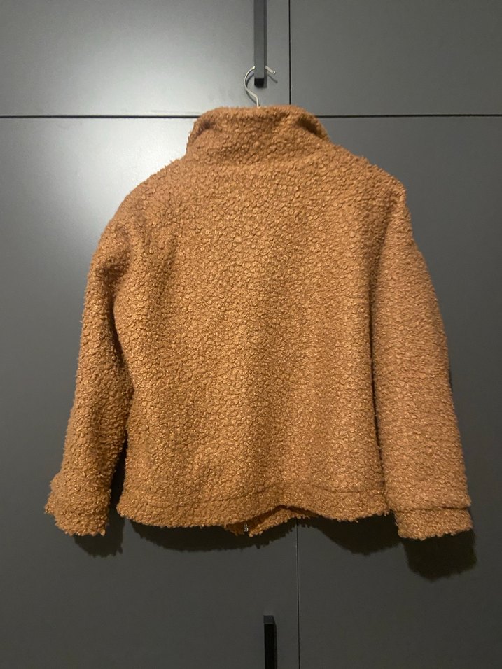 Kahverengi Suni Kürklü Midi Kadın Ceket - Görsel 4